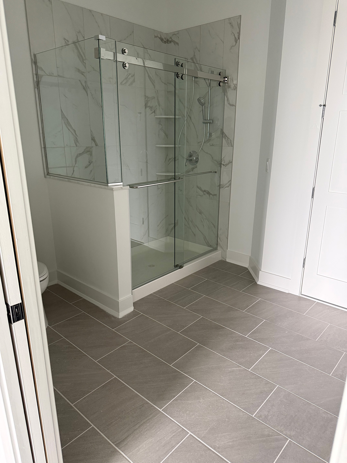 Modern Gray Kitchen Remodel View 1